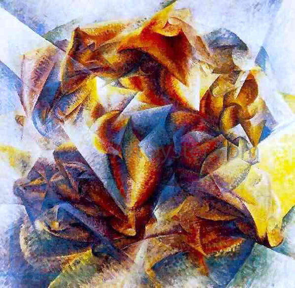  Umberto Boccioni Soccer (also known as Dynamic Action Image) - Canvas Art Print