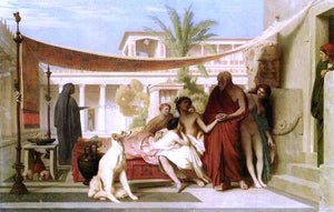  Jean-Leon Gerome Socrates Seeking Alcibiades in the House of Aspasia - Canvas Art Print