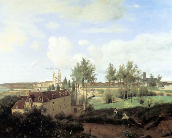  Jean-Baptiste-Camille Corot Soissons Seen from Mr. Henry's Factory - Canvas Art Print