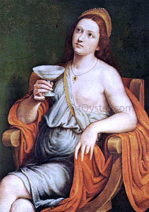  Giovanni Francesco Caroto Sophonisba Drinking the Poison - Canvas Art Print