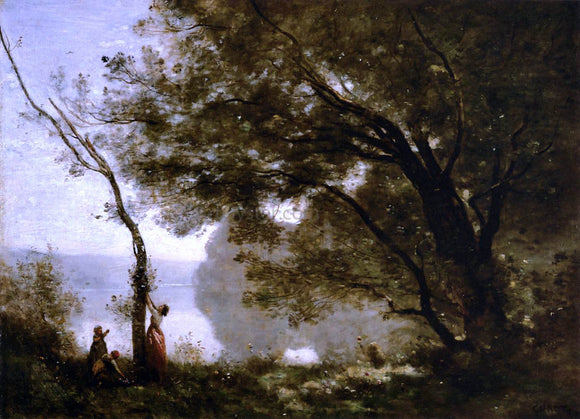  Jean-Baptiste-Camille Corot Souvenir of Mortefontaine - Canvas Art Print