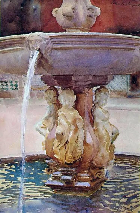  John Singer Sargent Spanish Fountain - Canvas Art Print