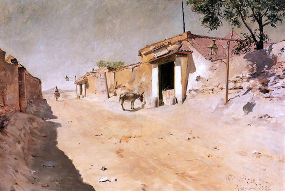  William Merritt Chase Spanish Village - Canvas Art Print