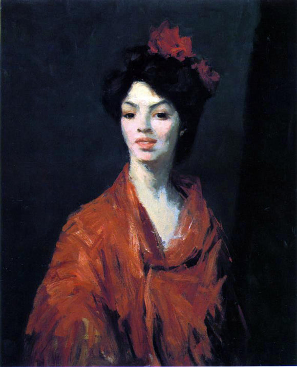  Robert Henri Spanish Woman in a Red Shawl - Canvas Art Print