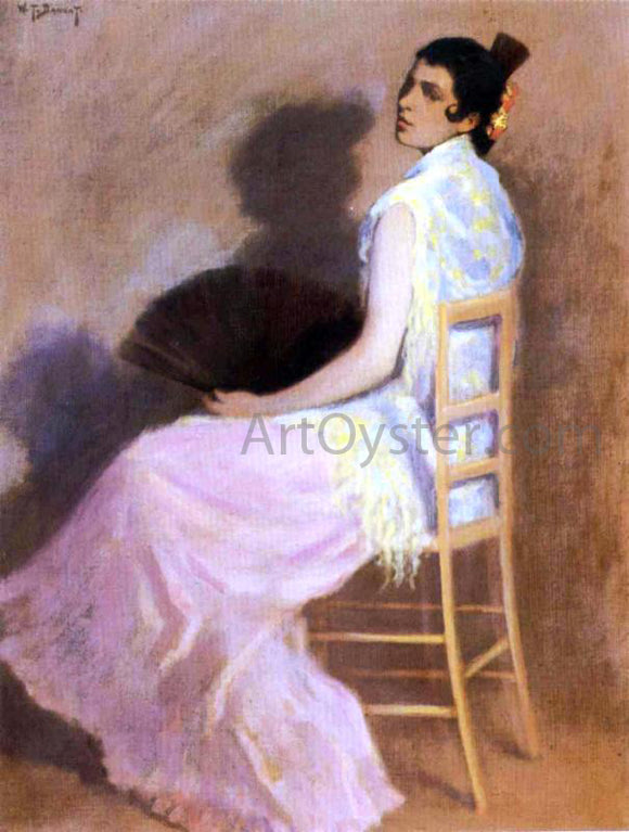  William Turner Dannat Spanish Woman with a Fan - Canvas Art Print