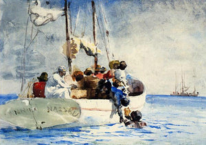  Winslow Homer Sponge Fishing - Canvas Art Print