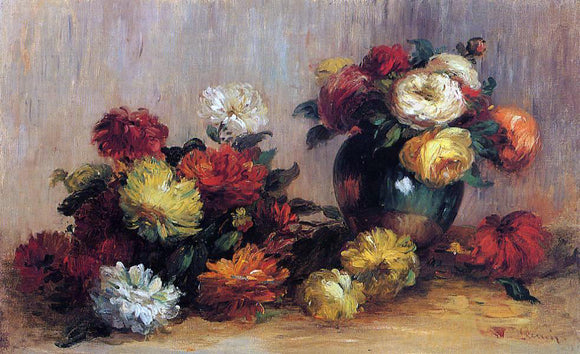  Pierre Auguste Renoir Sprays of Flowers - Canvas Art Print