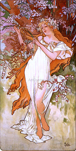  Alphonse Maria Mucha Spring - Canvas Art Print