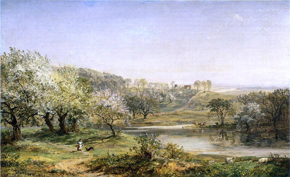  Jasper Francis Cropsey Spring, Chenango Valley - Canvas Art Print