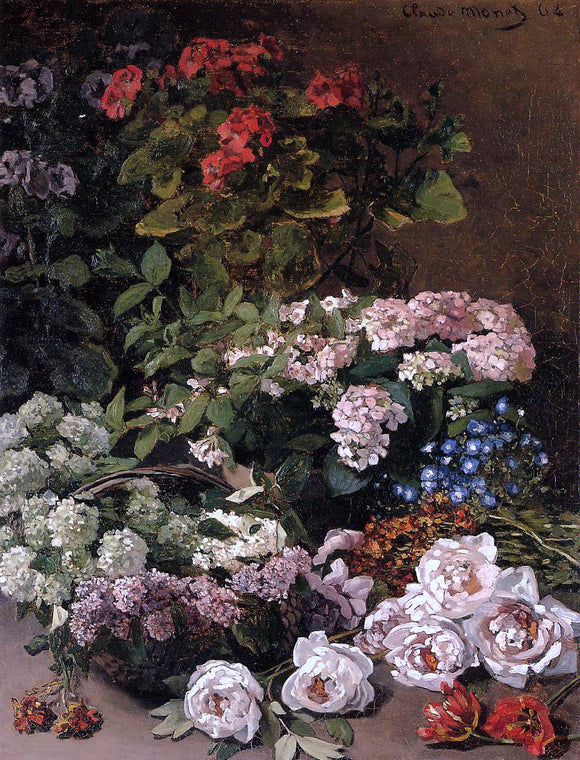  Claude Oscar Monet Spring Flowers - Canvas Art Print