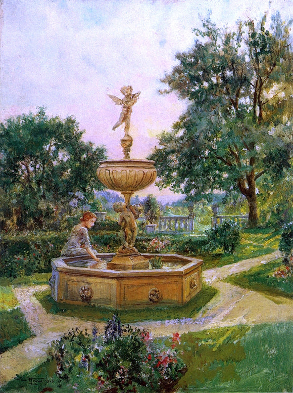  Will Hicok Low Spring Fountain - Canvas Art Print