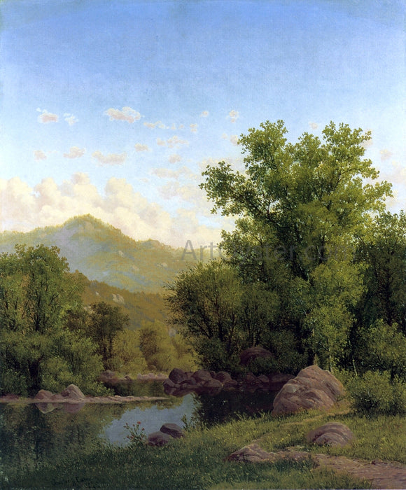  Charles Harry Eaton Spring Landscape along a River - Canvas Art Print