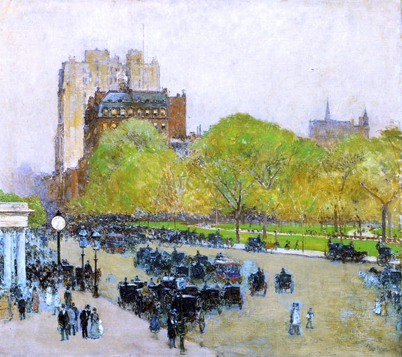  Frederick Childe Hassam Spring Morning in the Heart of the City (also known as Madison Square, New York) - Canvas Art Print