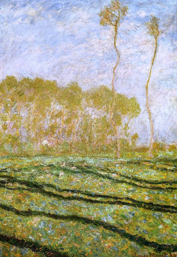  Claude Oscar Monet Springtime Landscape at Giverny - Canvas Art Print