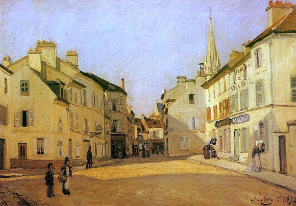  Alfred Sisley Square in Argenteuil (also known as Rue de la Chaussee) - Canvas Art Print