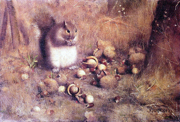 Joseph Decker A Squirrel with Nuts - Canvas Art Print