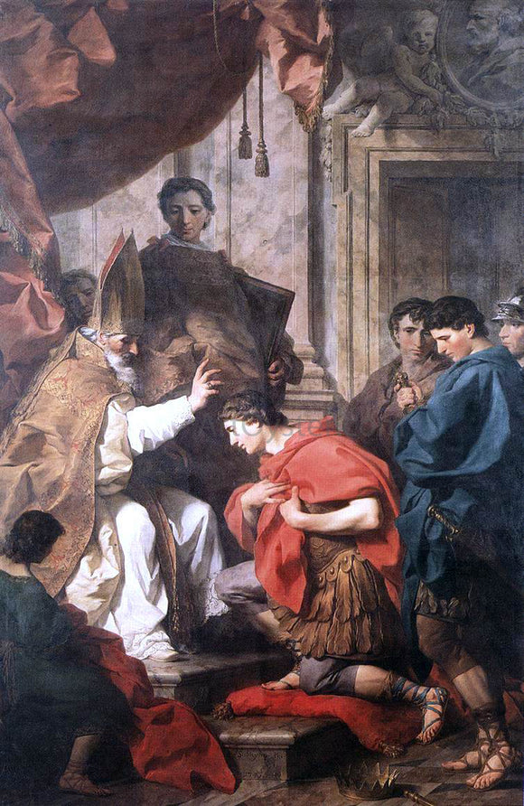  Pierre Subleyras St Ambrose Converting Theodosius - Canvas Art Print