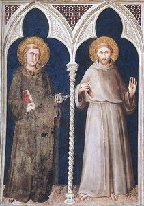  Simone Martini St Anthony and St Francis - Canvas Art Print