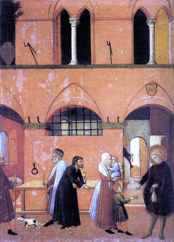  Master the Osservanza St Anthony Distributing his Wealth to the Poor - Canvas Art Print