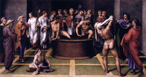 Girolamo Genga St Augustine Baptizes the Cathechumens - Canvas Art Print
