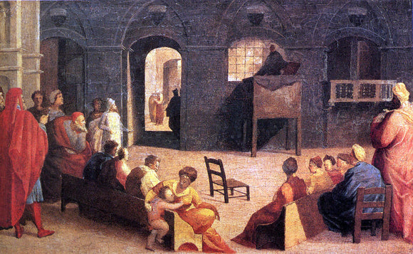  Domenico Beccafumi St. Bernardino Of Siena Preaching - Canvas Art Print