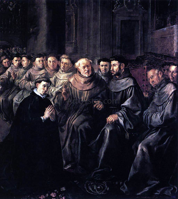  The Elder Francisco De  Herrera St Bonaventure Enters the Franciscan Order - Canvas Art Print