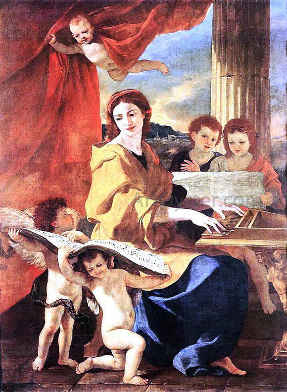  Nicolas Poussin St Cecilia - Canvas Art Print