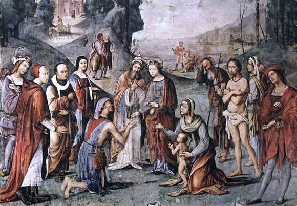  The Elder Lorenzo Costa St Cecily's Charity - Canvas Art Print