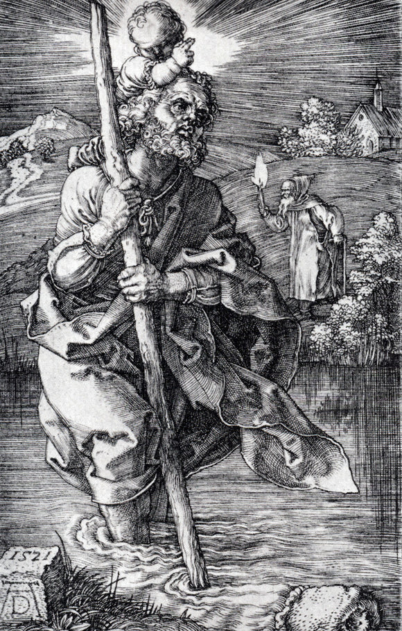  Albrecht Durer St. Christopher Facing To The Right - Canvas Art Print