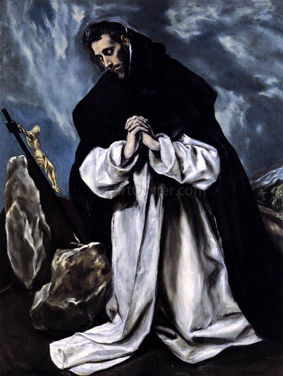  El Greco St Dominic in Prayer - Canvas Art Print