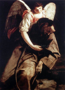  Orazio Gentileschi St Francis and the Angel - Canvas Art Print