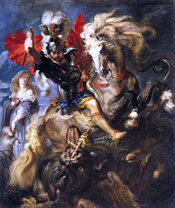  Peter Paul Rubens St George and a Dragon - Canvas Art Print