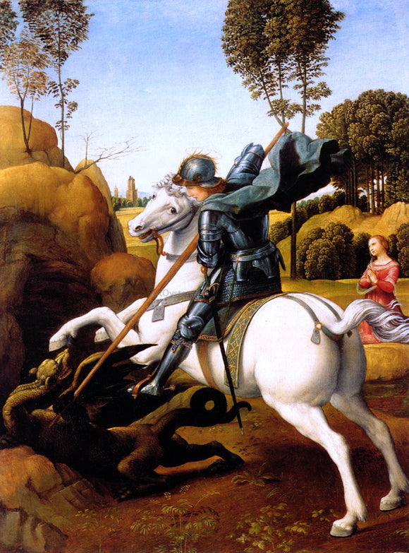  Raphael St. George and the Dragon - Canvas Art Print