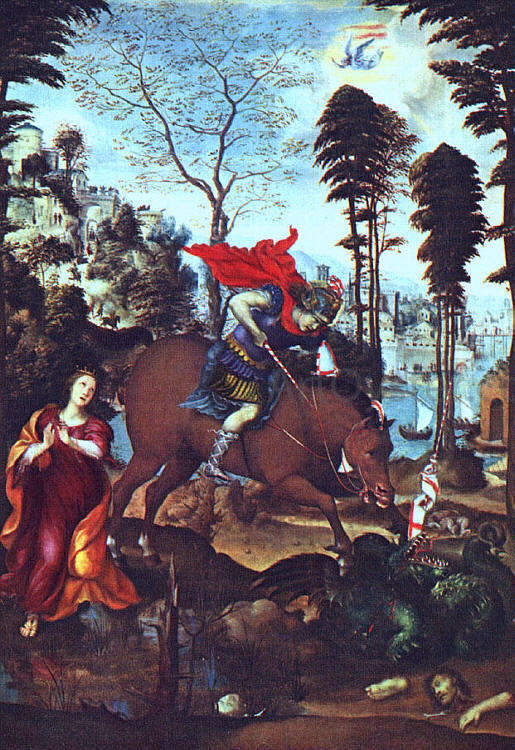  Il Sodoma St. George and the Dragon - Canvas Art Print