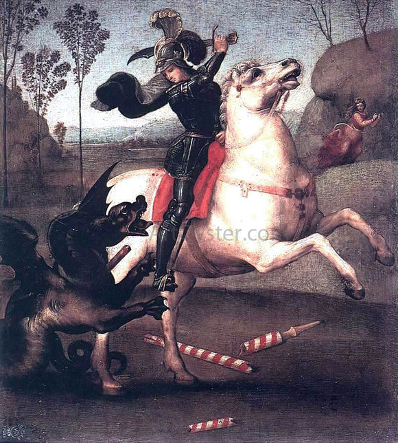  Raphael St George Fighting the Dragon - Canvas Art Print