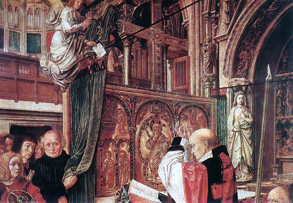  Master Saint Gilles St Gilles' Mass (detail) - Canvas Art Print