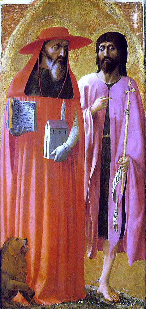  Masaccio St Jerome and St John the Baptist - Canvas Art Print
