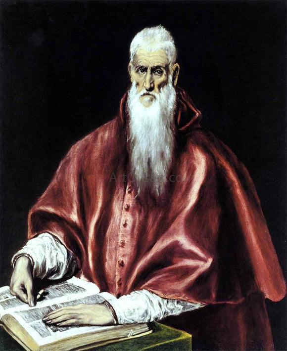  El Greco St Jerome as a Scholar - Canvas Art Print