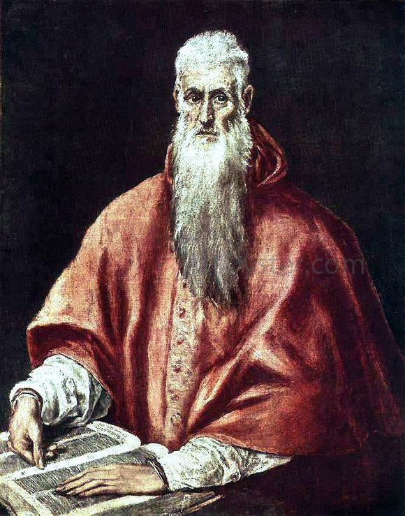  El Greco St Jerome as Cardinal - Canvas Art Print