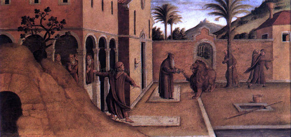  Lazzaro Bastiani St Jerome Bringing the Lion to the Convent - Canvas Art Print