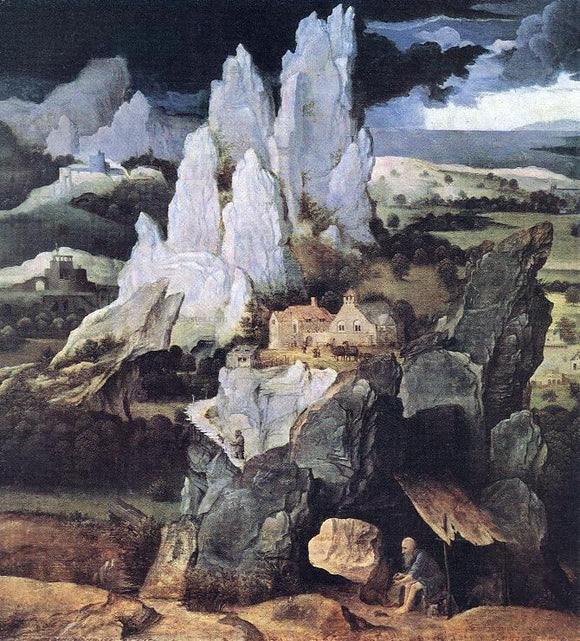  Joachim Patenier St Jerome in Rocky Landscape - Canvas Art Print