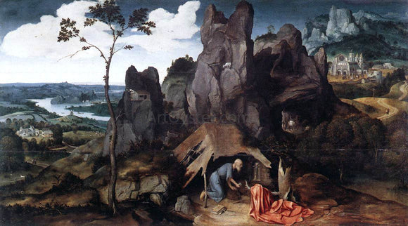  Joachim Patenier St Jerome in the Desert - Canvas Art Print