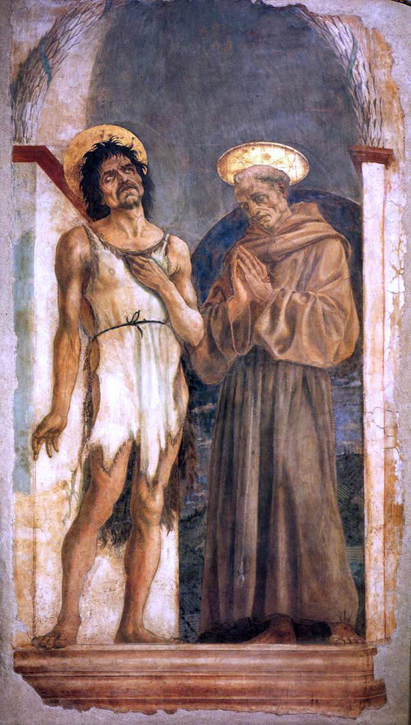  Domenico Veneziano St John the Baptist and St Francis - Canvas Art Print