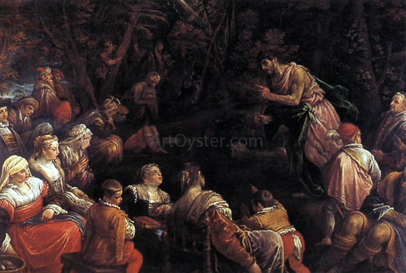  Francesco Bassano St John the Baptist Preaching - Canvas Art Print