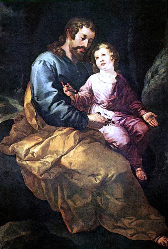  The Elder Francisco De Herrera St Joseph and the Child - Canvas Art Print
