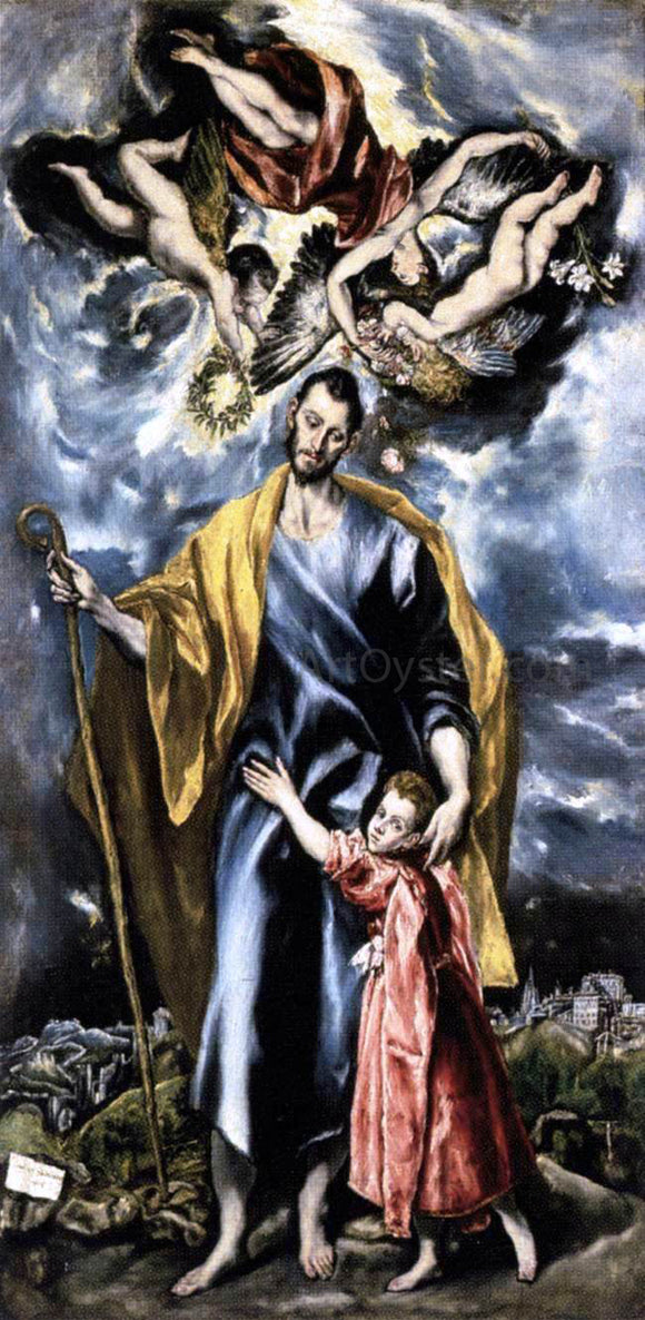  El Greco St Joseph and the Christ Child - Canvas Art Print