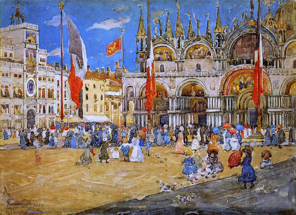  Maurice Prendergast St. Mark's, Venice - Canvas Art Print