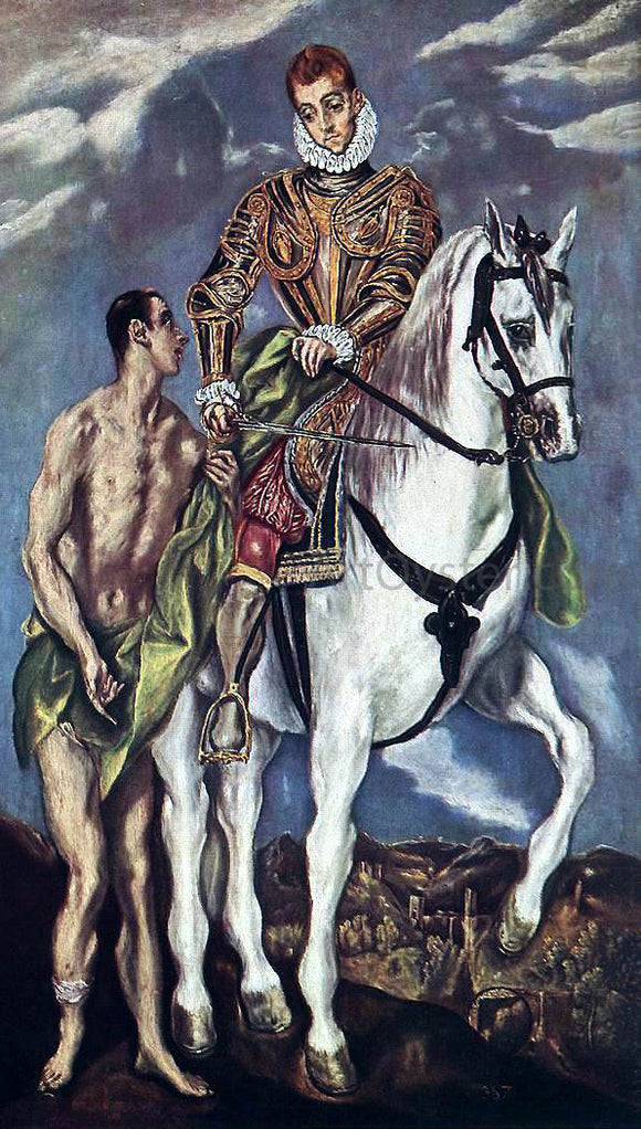  El Greco St Martin and the Beggar - Canvas Art Print