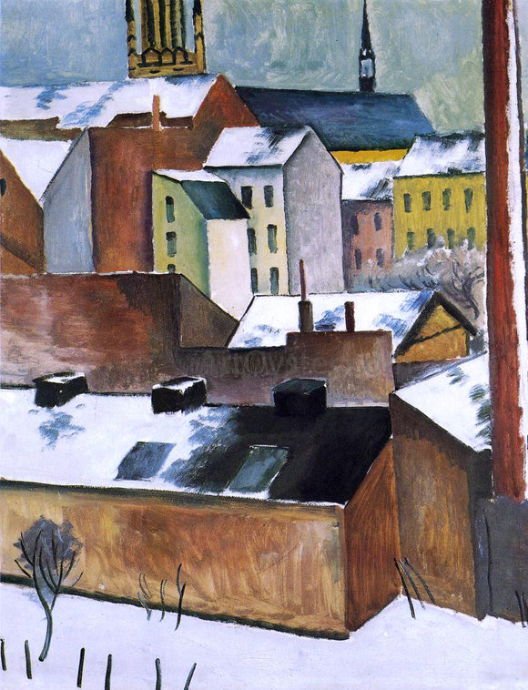  August Macke St Mary's in the Snow - Canvas Art Print