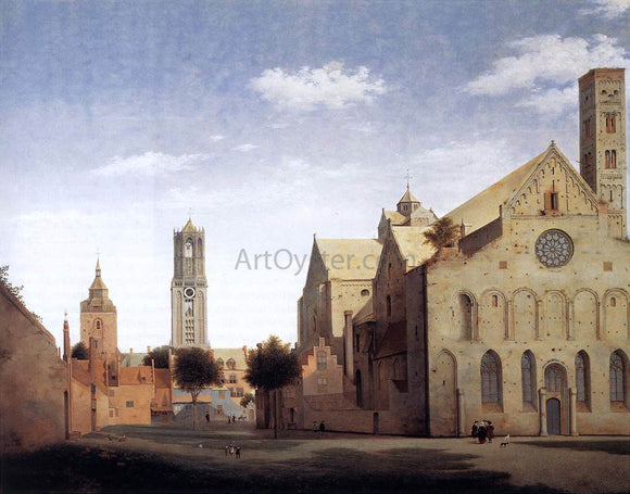  Pieter Jansz Saenredam St Mary's Square and St Mary's Church at Utrecht - Canvas Art Print